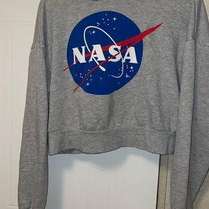 NASA cropped hoodie